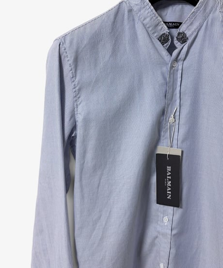 A/W 2012 BALMAIN HOMME EAGLE PIN BAND COLLAR SHIRT［37］