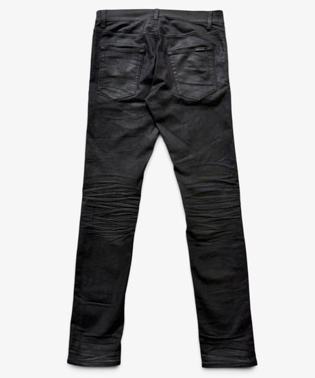 S/S 2020 SAINT LAURENT PARIS D02 WAXED BLACK DENIM［30］