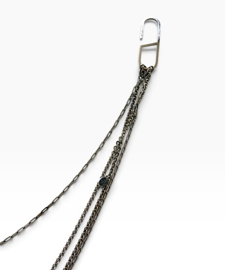 S/S 2008 DIOR HOMME SILVER 4-STRAND WALLET CHAIN
