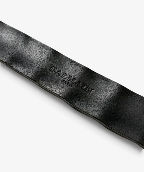 A/W 2010 BALMAIN HOMME CROCODILE LEATHER BELT［80］