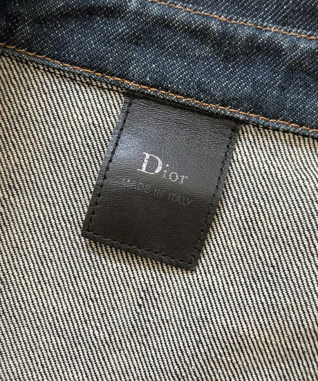 A/W 2002 DIOR HOMME “REFLECTION” CONCEALED BUTTON RAW DENIM JACKET［48］