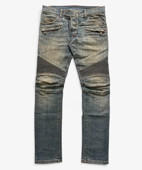 A/W 2011 BALMAIN HOMME WASHED SLIM BIKER［28］