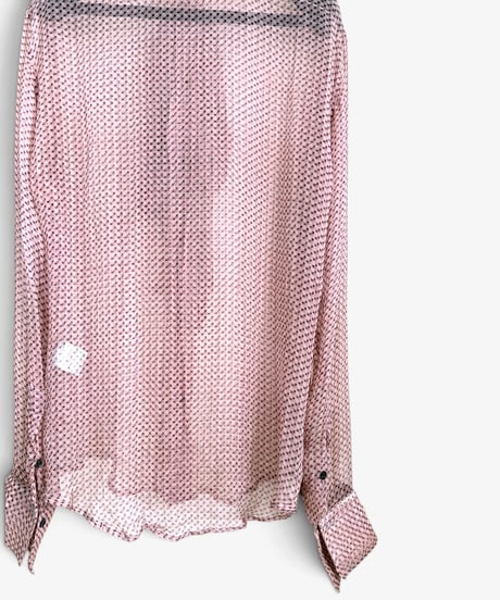 A/W 2005 DIOR HOMME “GLAM ROCK” PUSSY-BOW SHEER SHIRT［38］