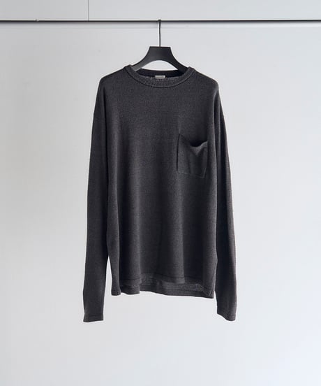 SANMONT Silk Noir Knit L/S Crew Neck