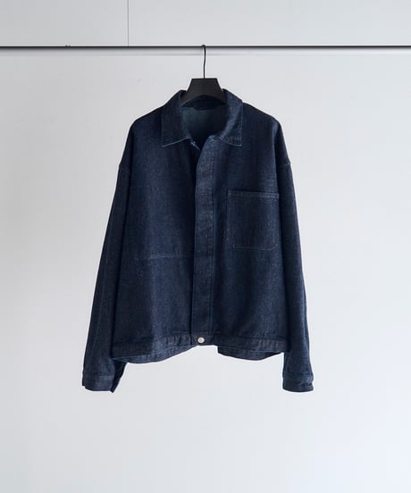 SANMONT Cotton Silk Denim Work Jacket (short)