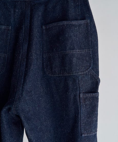 SANMONT Cotton Silk Denim Belted Pants