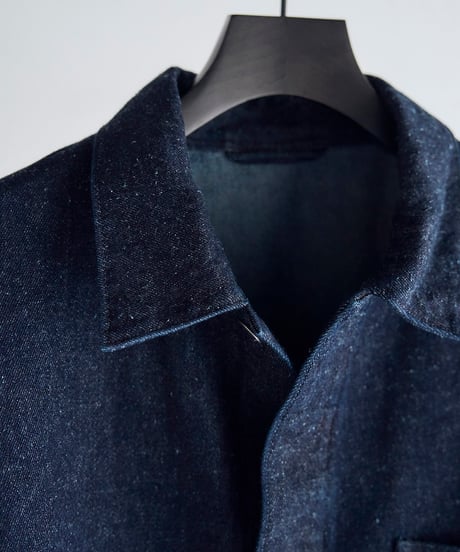 SANMONT Cotton Silk Denim Work Jacket (short)