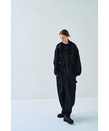 SANMONT Cotton Silk Denim Belted Pants