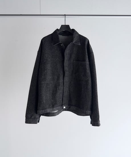 SANMONT Cotton Silk Denim Work Jacket (short)