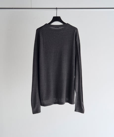 SANMONT Silk Noir Knit L/S Crew Neck