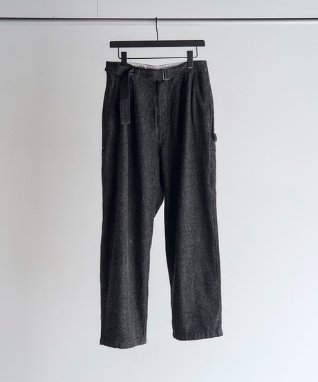 SANMONT Cotton Silk Denim Belted Pants