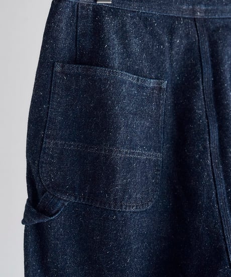 SANMONT Cotton Silk Denim Belted Pants