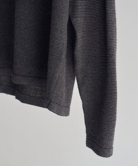 SANMONT Silk Noir Knit L/S Crew Neck
