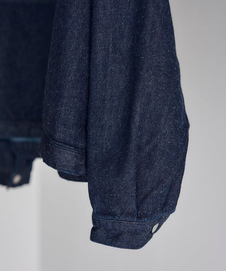 SANMONT Cotton Silk Denim Work Jacket (short)