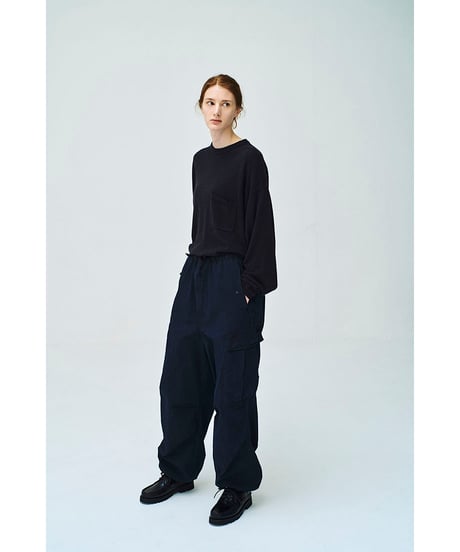 SANMONT Silk Noir Knit L/S Crew Neck