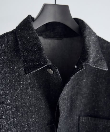 SANMONT Cotton Silk Denim Work Jacket (short)