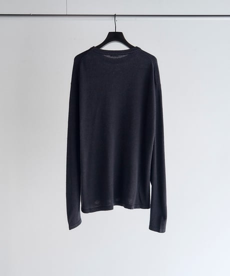 SANMONT Silk Noir Knit L/S Crew Neck