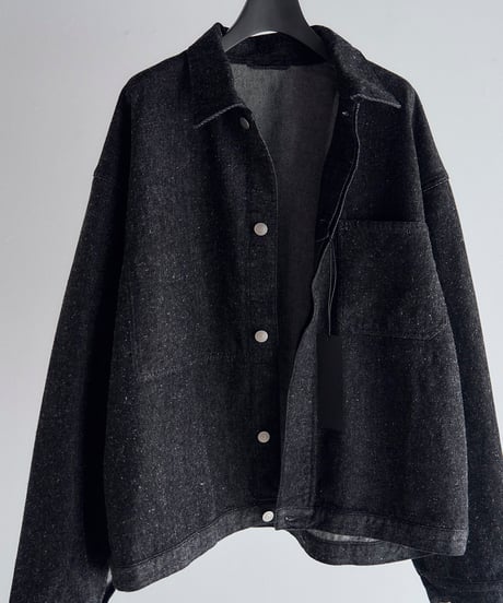 SANMONT Cotton Silk Denim Work Jacket (short)