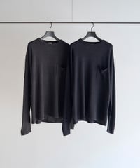 SANMONT Silk Noir Knit L/S Crew Neck