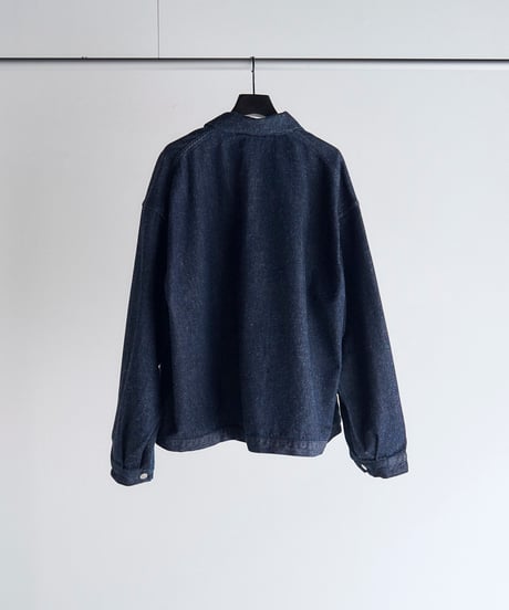 SANMONT Cotton Silk Denim Work Jacket (short)