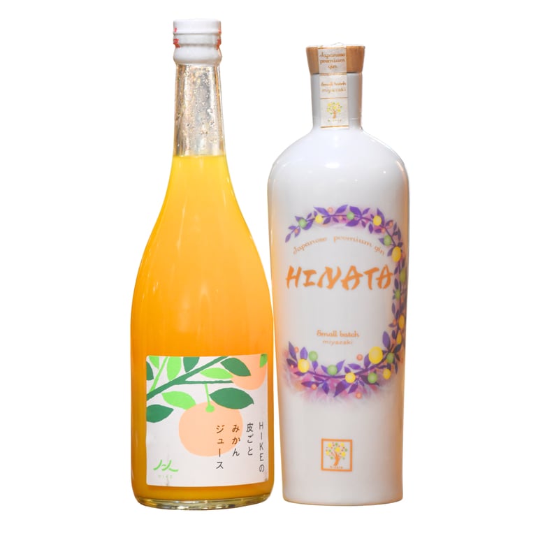 セット商品 】(ジン&みかんジュース) HINATA (750ml)／京屋酒造 & HIK