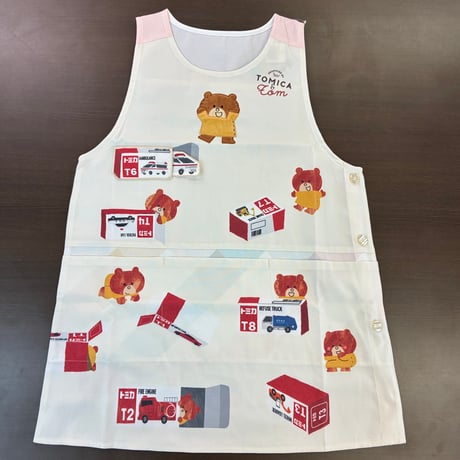 <26年秋新作>【トムカとトム】かわいい仕掛け付♪ キャラクターエプロン TMA4227【M-L】