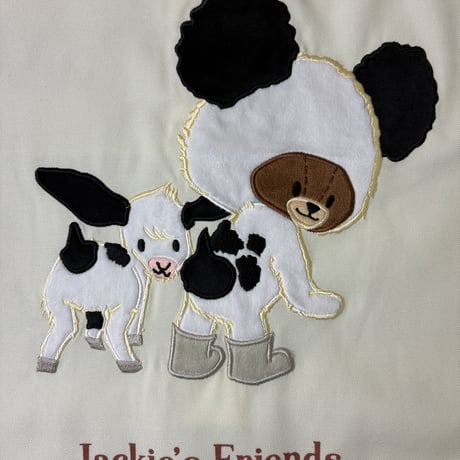 <26年秋新作>【くまのがっこう】ジャッキーとおともだち アップリケ キャラクターエプロン JA4249【M-L】