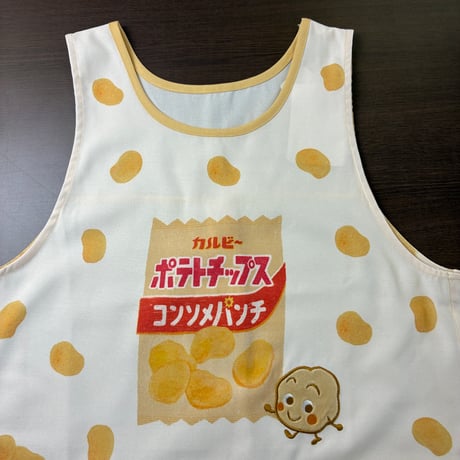 【カルビーレトロ】ポテトチップス（コンソメパンチ） キャラクターエプロン CF4114【M-L】