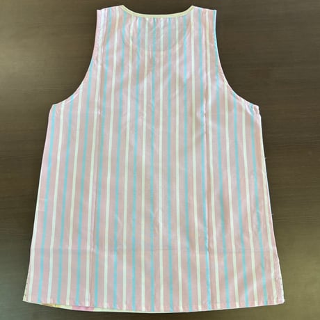 <26年秋新作>【おてんばママ】音符♪ うさぎ＆くまアップリケ付き エプロン YC-7003/ピンク【M-L】