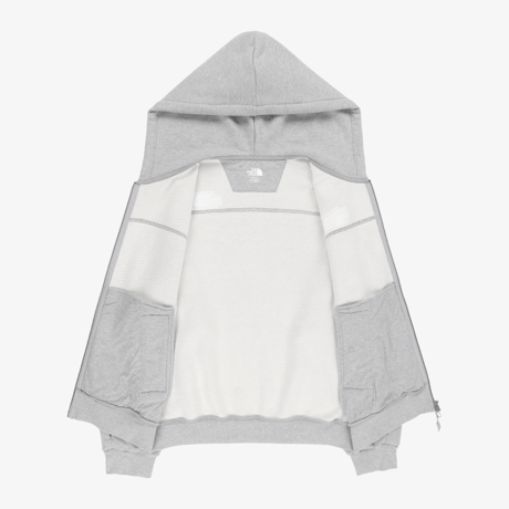 EDGELINE HOOD ZIP UP MELANGE GREY NJ5JS54J