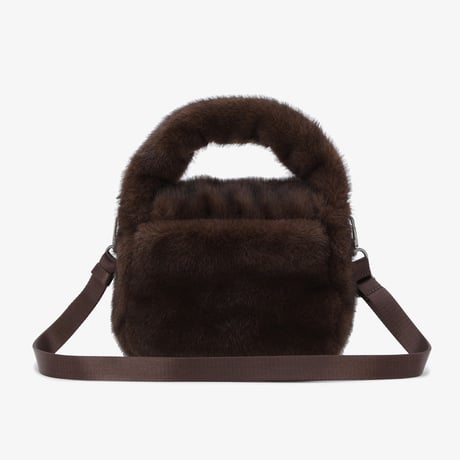 BUBBLY TOTE BAG MINI FUR DEEP TAUPE NN2PS74K