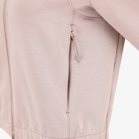 W'S DRAPE ZIP UP GRAYISH PINK NJ5JS80L