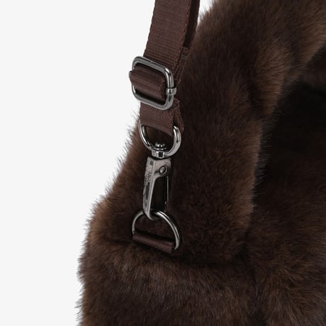 BUBBLY TOTE BAG MINI FUR DEEP TAUPE NN2PS74K