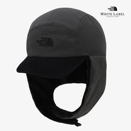 WAXED COTTON EARMUFF CAP DARK CHARCOAL NE3CS56K