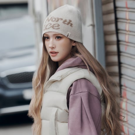 BRUSHED LOGO BEANIE IVORY NE3BS52K
