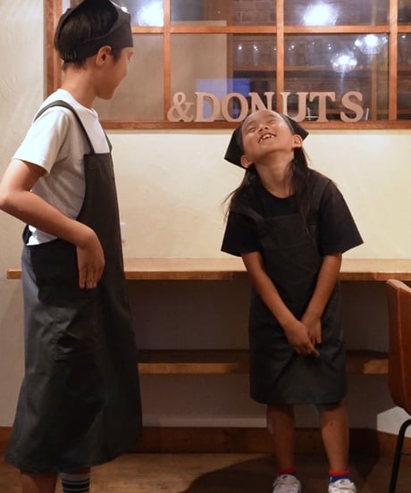 New｜キッズエプロン＋三角巾セット（男の子）チャコール