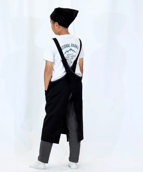 New｜キッズエプロン＋三角巾セット（男の子）ブラック