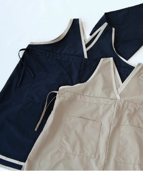 New｜キッズエプロン＋三角巾セット（女の子）ネイビー