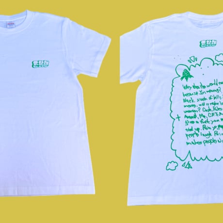 【受注生産】Think Feel Pt.2 Lyrics T-Shirt WHITE×GREEN