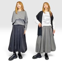 294 裾バルーンボリュームフレアロングスカート