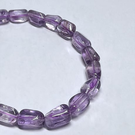 30💜高透明💜バレルカットアメジストブレスレット✨