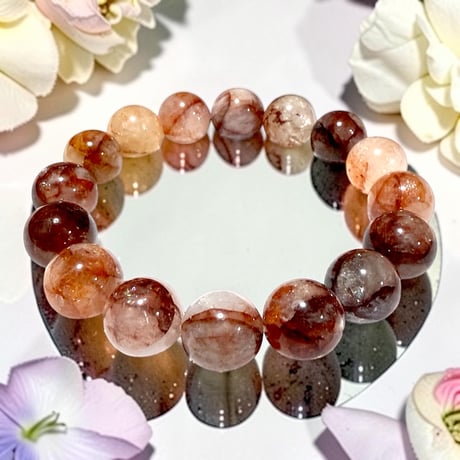 ✨パワーストーン✨ライモナイトインククォーツ12ミリ玉ブレスレット♥️