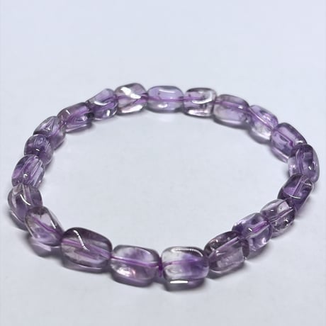 30💜高透明💜バレルカットアメジストブレスレット✨