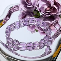 30💜高透明💜バレルカットアメジストブレスレット✨