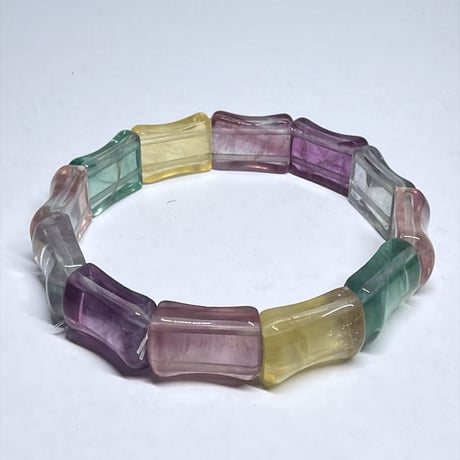 1点限定💜天才の石💜カラフルフローライトバングル💜