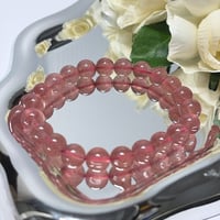 23♥️勝利の女神♥️ストロベリークォーツ8ミリブレスレット♥️