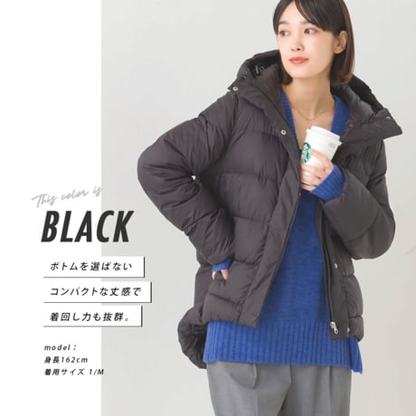【大特価ご予約】フード付きコクーンダウンジャケット