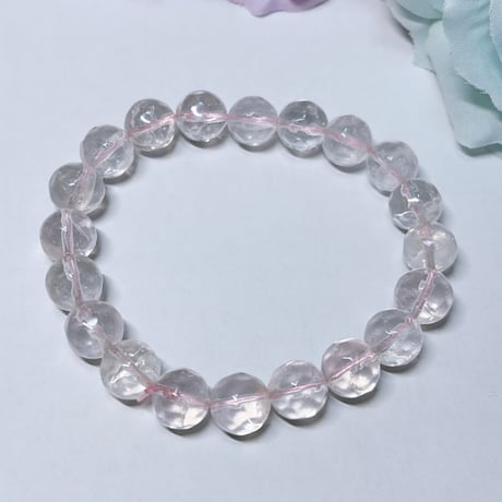 1点限定💕モザンビーク産高透明ローズクォーツブレスレット💕