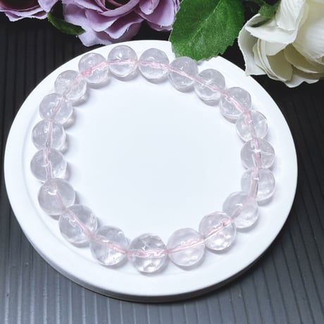 1点限定💕モザンビーク産高透明ローズクォーツブレスレット💕