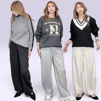 27476 パフポンチバレルレッグパンツ